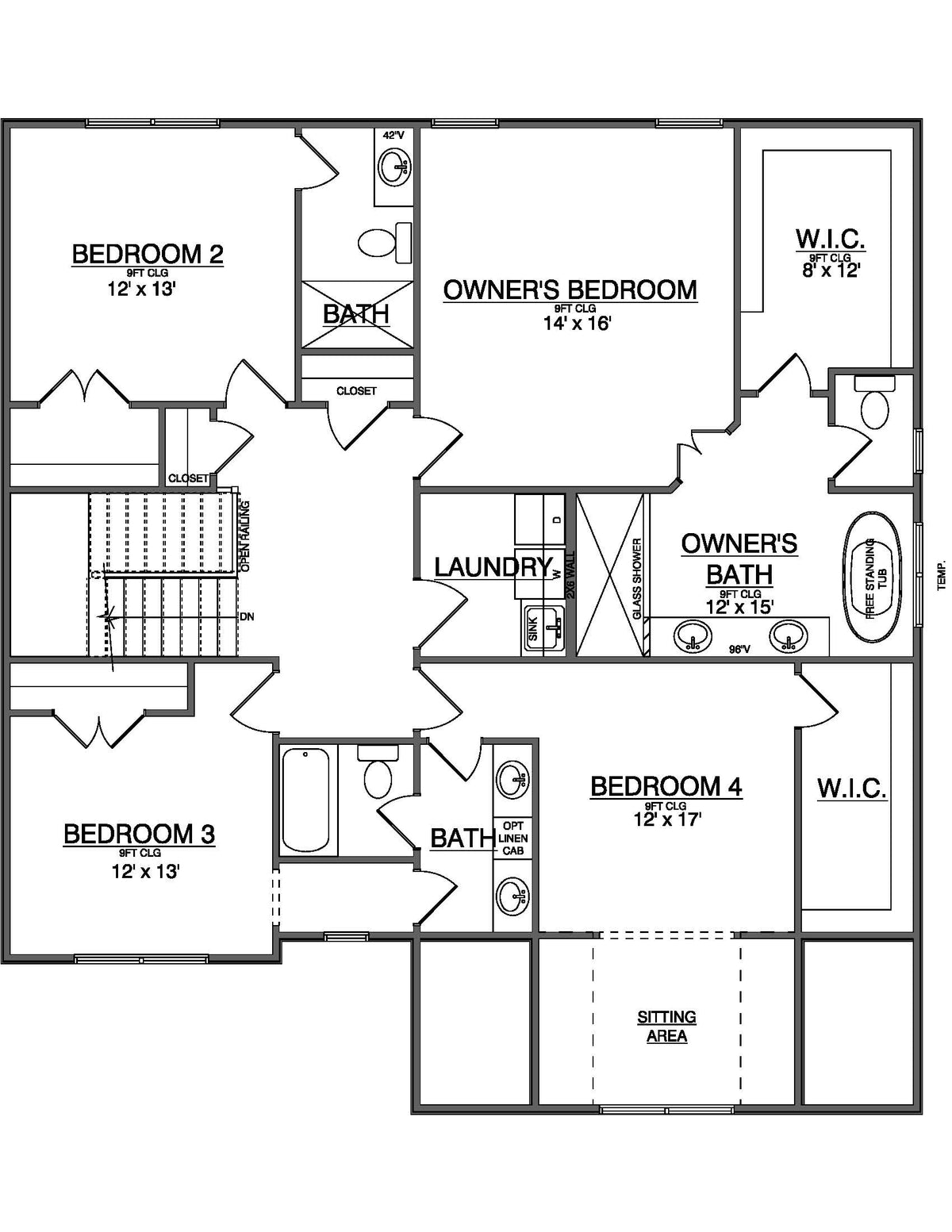 Plan No. 2743 Modern Transitional House Plan 2743 - 4 Bed 3.5 Bath
