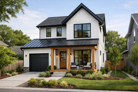 Small Lot Modern Farmhouse Plan Example