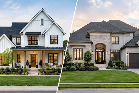 Modern Farmhouse vs Modern Transitional Homes
