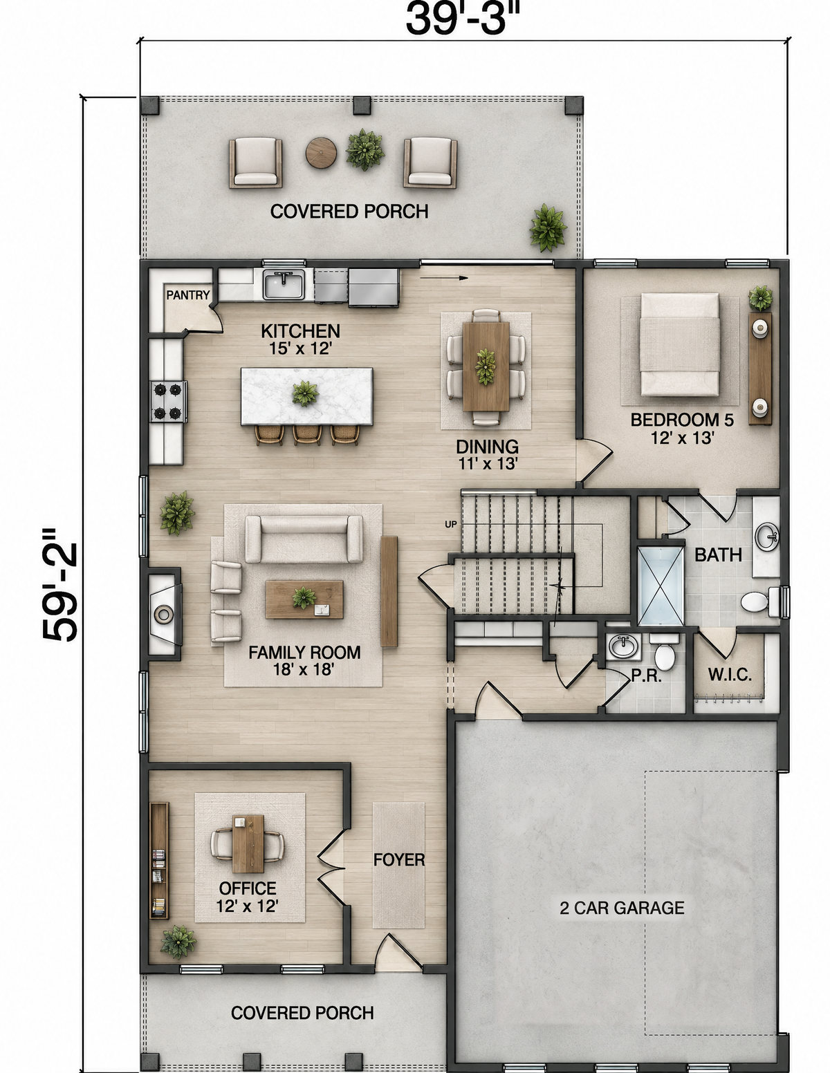 Plan No. 3120 – 3,120 Sq. Ft. Charleston Low Country Home
