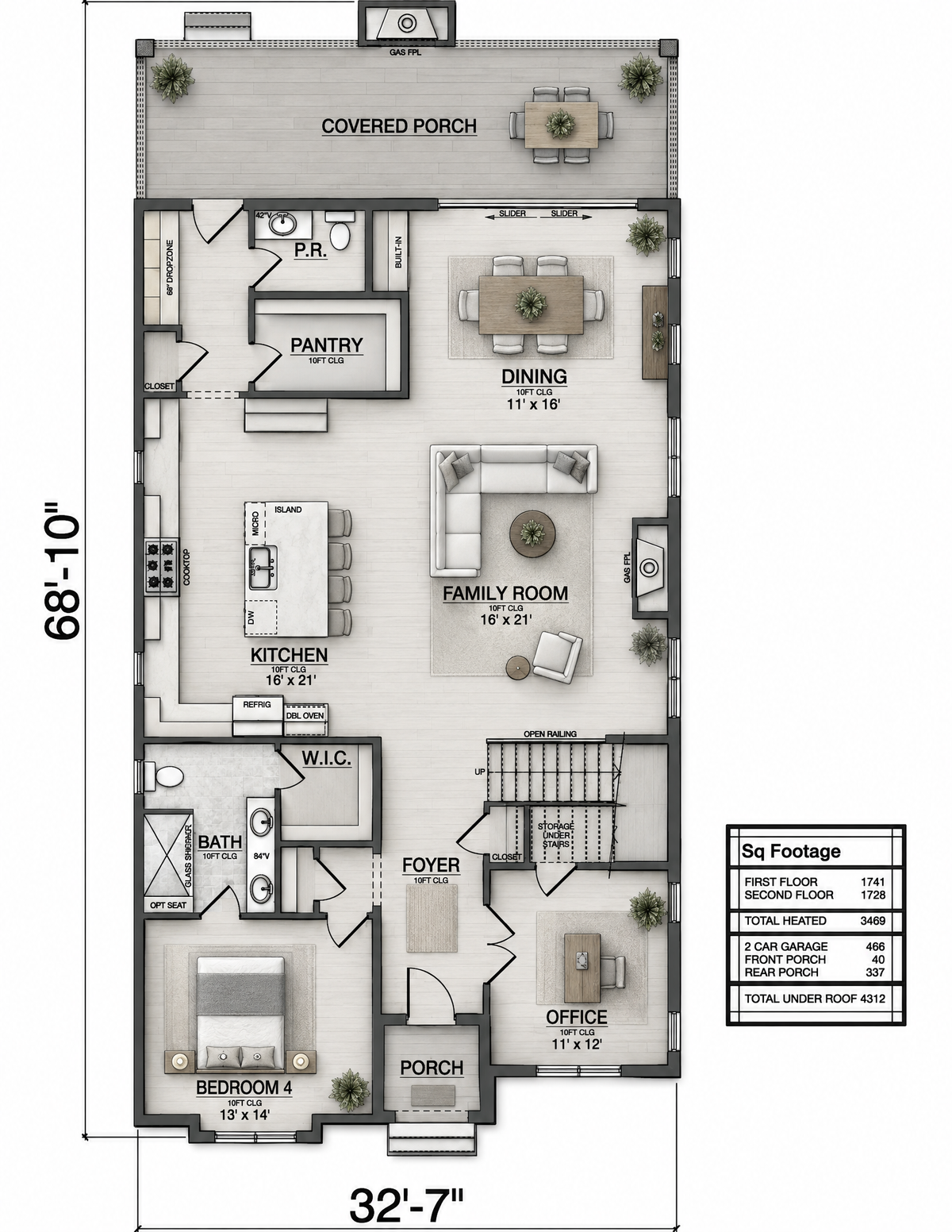 Plan No. 3469 – 3,469 Sq. Ft. House Plan