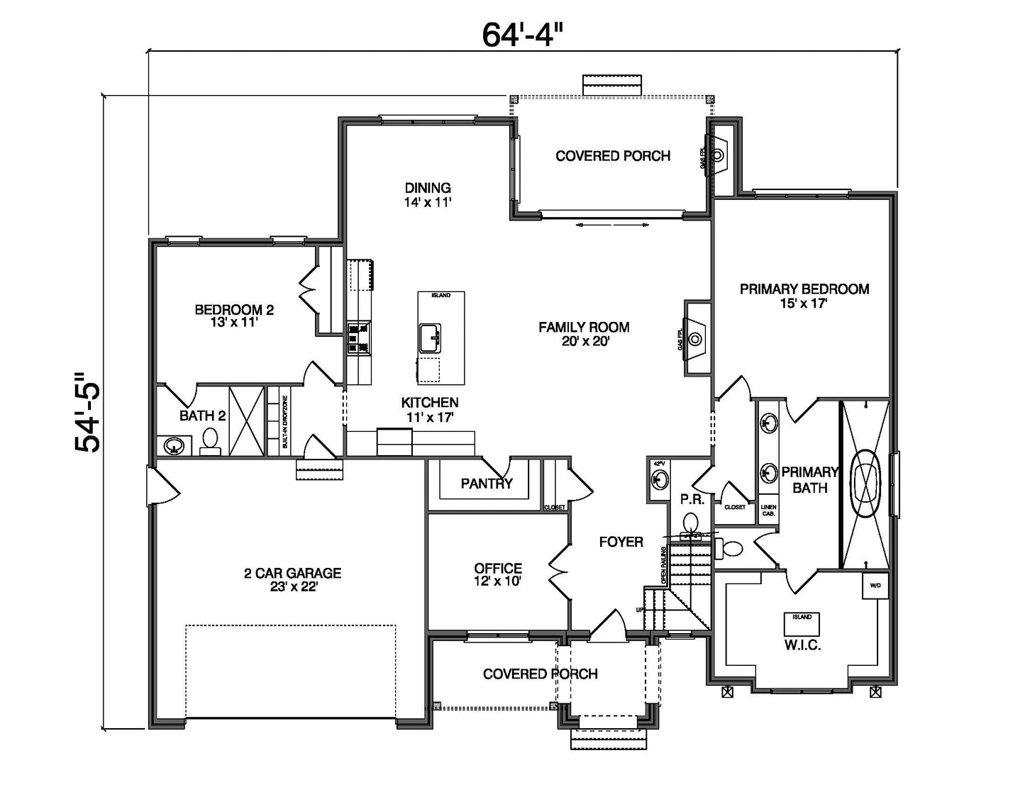 Plan No. 3408 — Modern Transitional House Plan