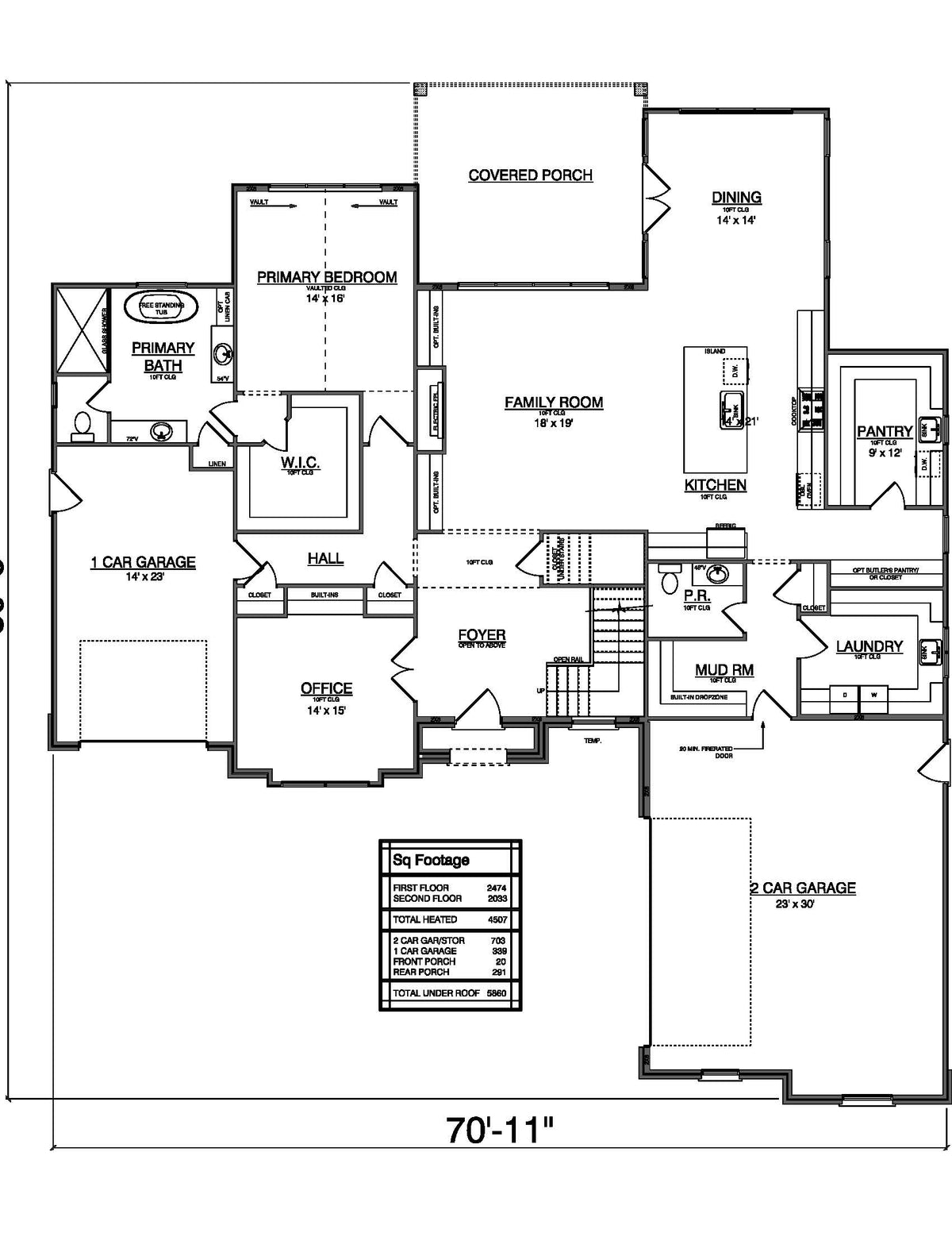 Plan No. 4507 - Luxury Modern Transitional with Theater Room