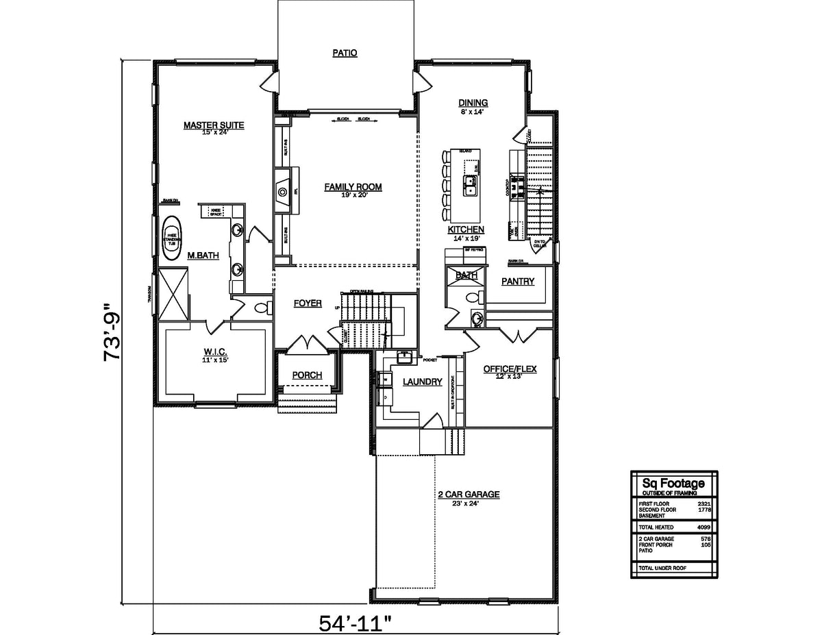Plan No. 4099 French Country - 4,099 sq ft - Plan No. 4099