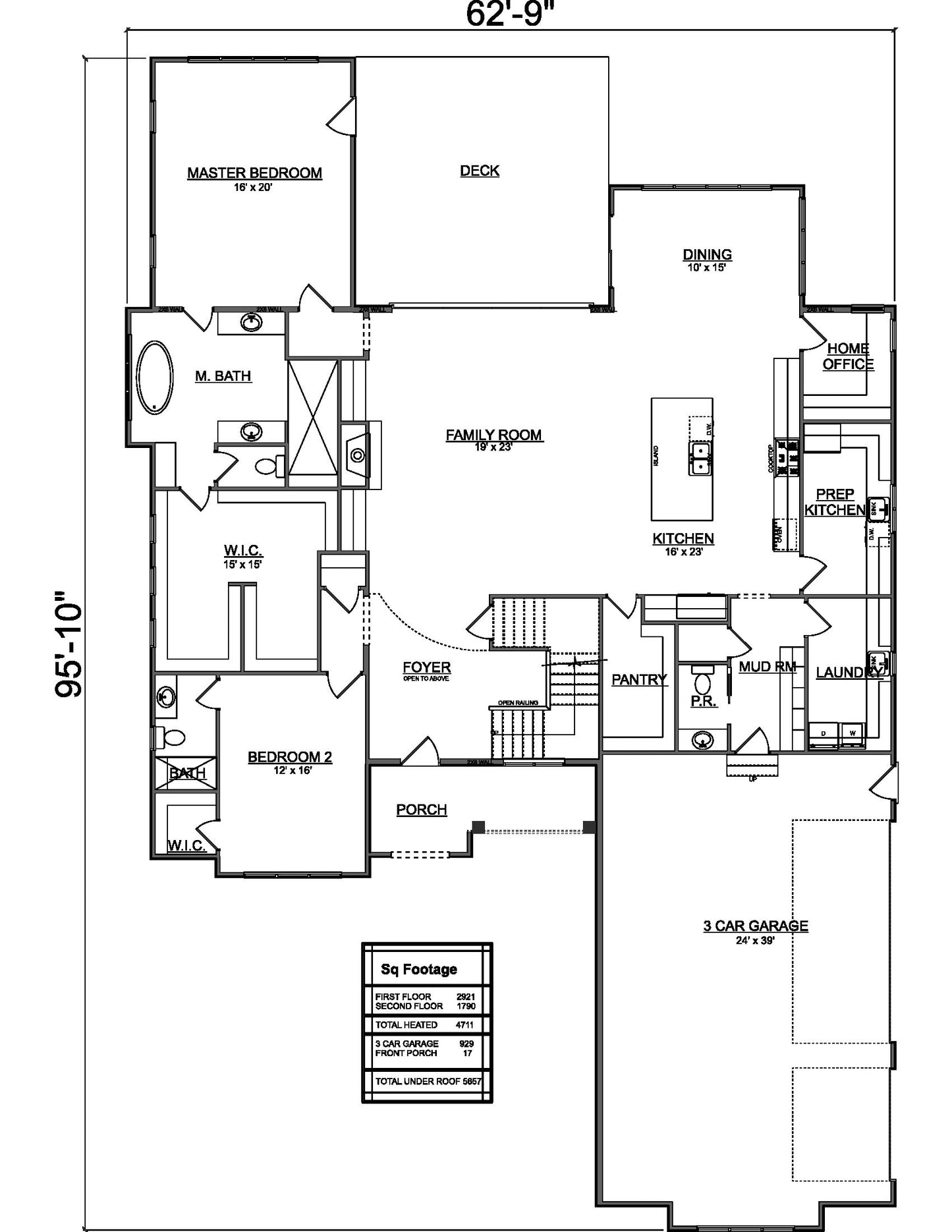 Plan No. 4711 French Country House Plan - 5 Bed 4.5 Bath 4,711 Sq. Ft.