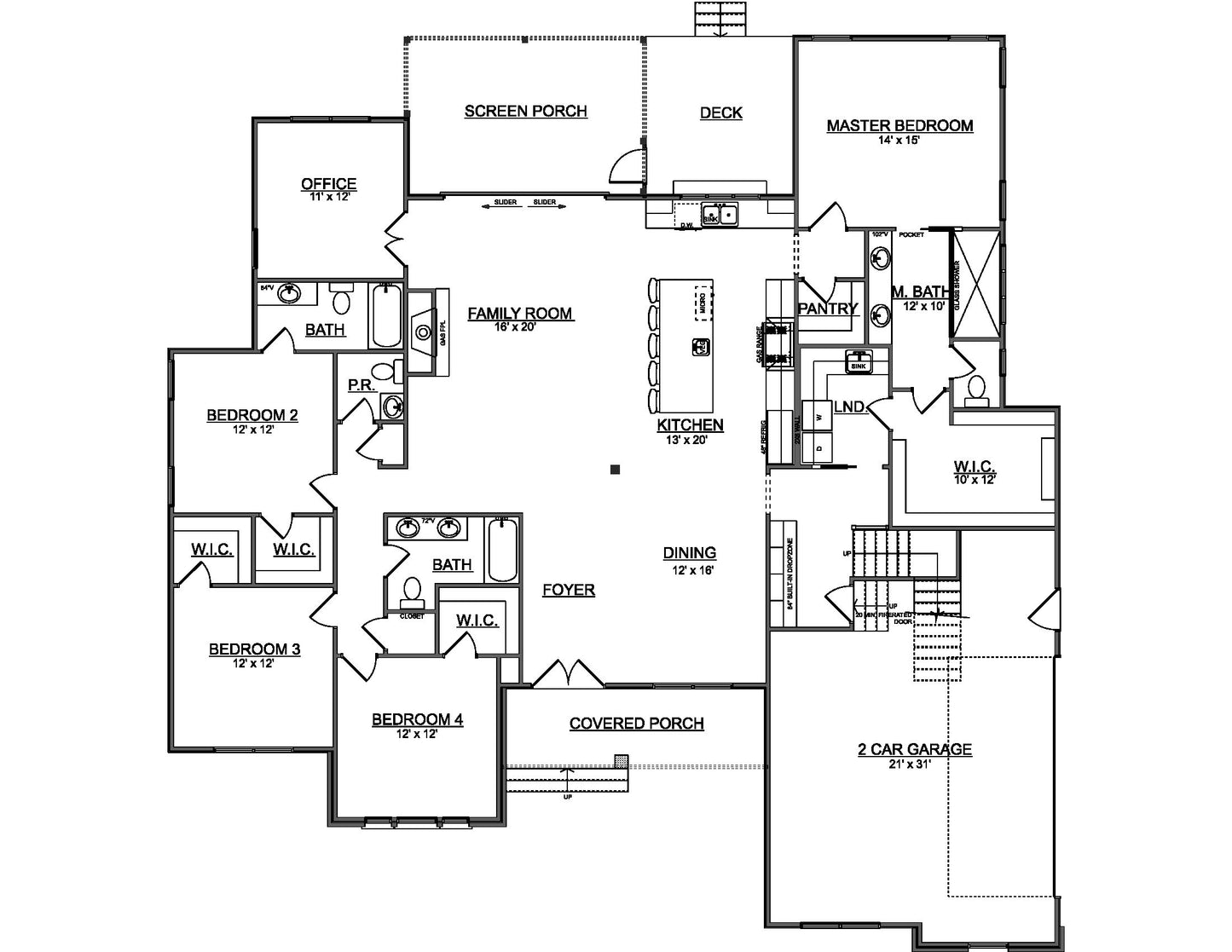 Plan No. 2948 Farmhouse House Plan - 2,948 sq ft | 4 Bed 3.5 Bath with Bonus Room