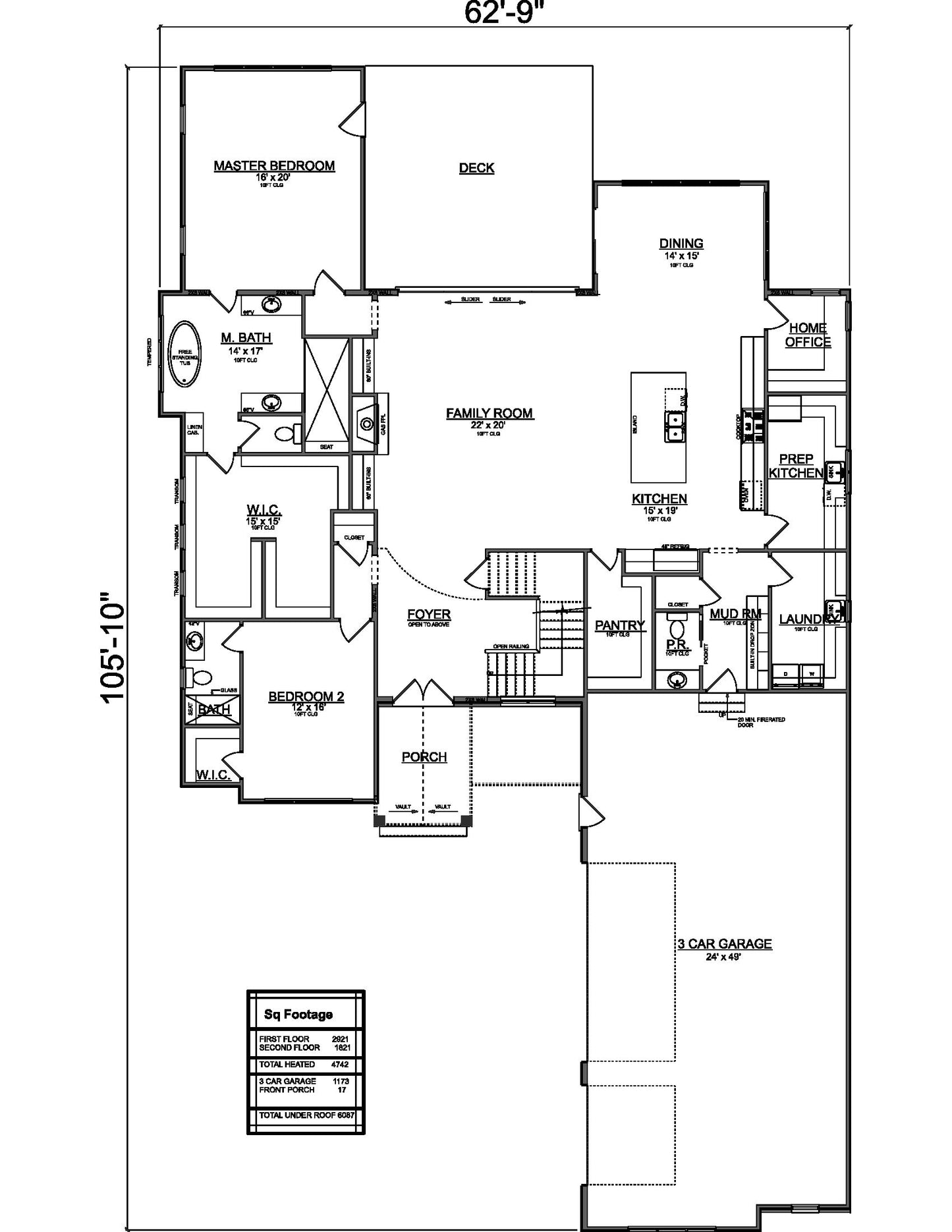 Plan No. 4742 Craftsman - 4,742 sq ft - Plan No. 4742