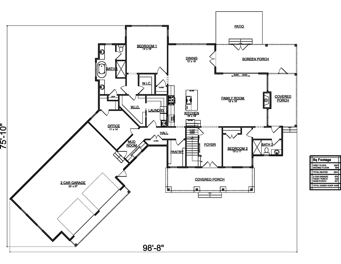 Plan No. 2841 – Craftsman Farmhouse