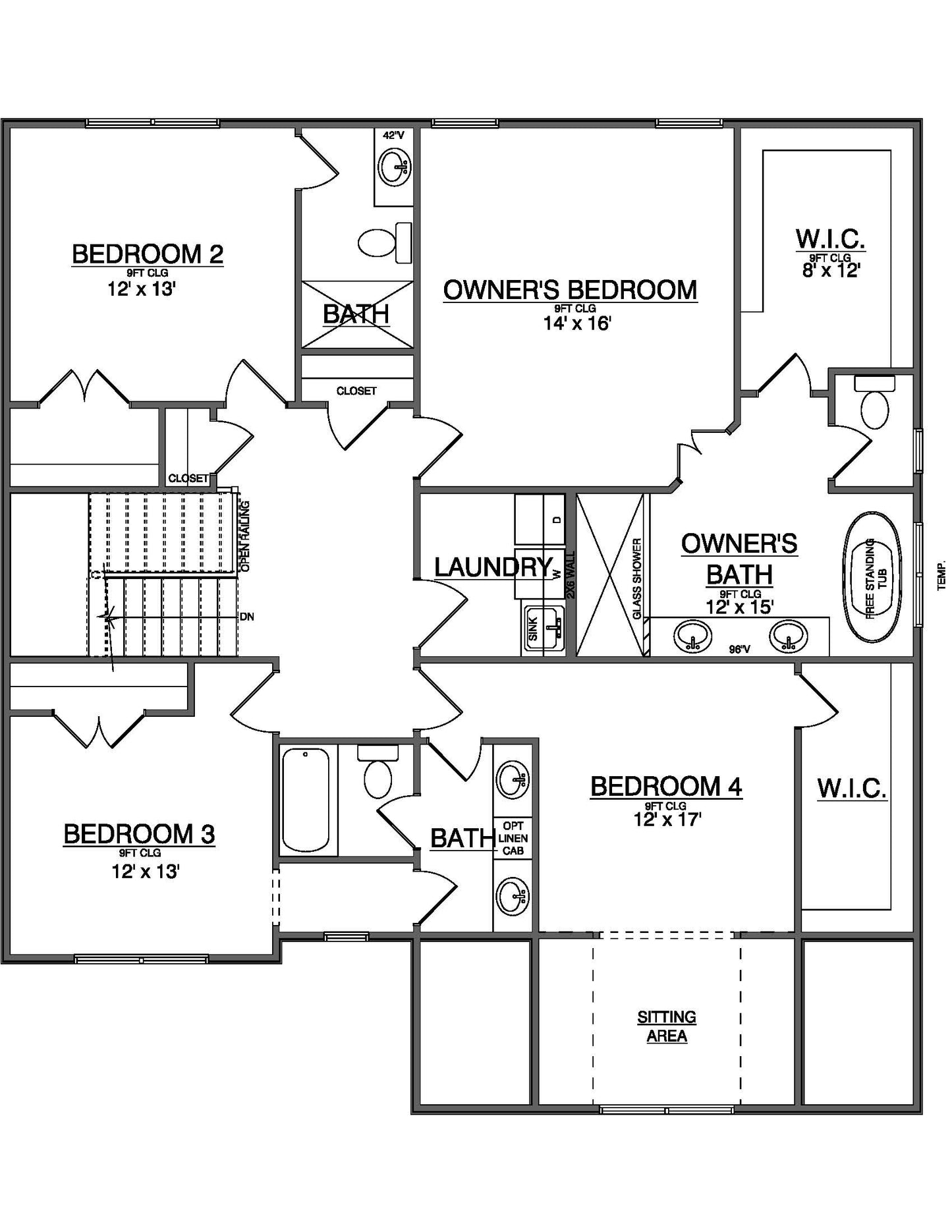 Plan No. 2743 Modern Transitional House Plan 2743 - 4 Bed 3.5 Bath