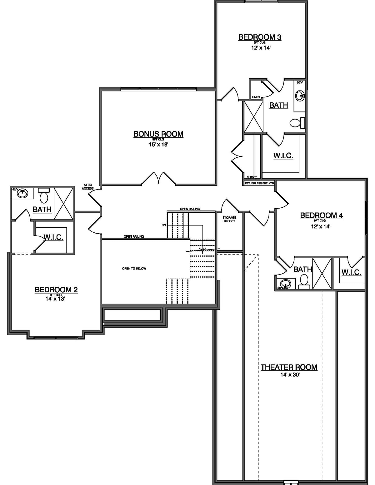 Plan No. 4507 - Luxury Modern Transitional with Theater Room
