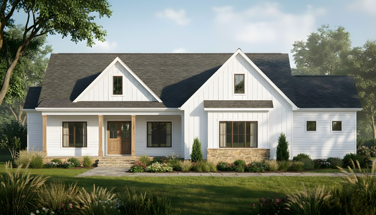 Plan No. 1967 Modern Farmhouse Plan - 1967 sq ft