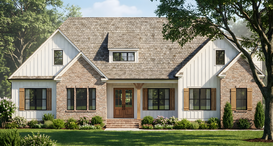 Plan No. 2948 Farmhouse House Plan - 2,948 sq ft | 4 Bed 3.5 Bath with Bonus Room